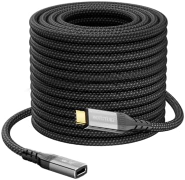 HOTUTUKI USB C Verlängerung Kabel 10M,usb-c verlängerung buchse auf steckerUnterstützt, typ c 5Gpbs/60W und 4K Kompatibel mit docking station,SSD