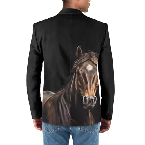 Mens Casual Blazer 1 Button Long Sleeves Ugly Christmas Formal Suit with Pocket Lightweight Men Coat4