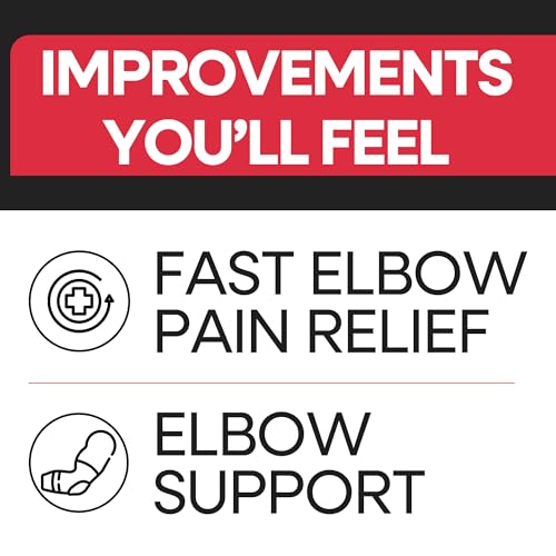 Elbow Brace and Splint for Tendonitis and Cubital Tunnel Syndrome - Support and Compression Sleeve for Ulnar Nerve Relief - Fits Most Men and Women