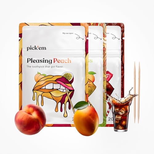 Pick'em Flavoured Toothpicks Combi Pack [3 For The Price Of 2] - 60X Flavoured Toothpicks - The Lifestyle Alternative To Chewing Gum (All Our 3 Og Flavours) - Toothpicks With Flavour - Toothpicks