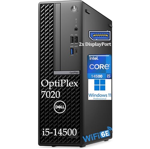 Dell Desktop Computer Optiplex 7020 Sff, 7000 Small Dekstops Pc, 32gb Ddr5 Ram, 1tb Pcie Ssd, 14th Gen Intel 14-Core i5-14500, WiFi 6e, Bt, 2 Displayport+Hdmi+Type-c, Windows 11 Pro