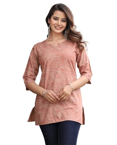 Image of Cotton Printed Short Kurti for Women