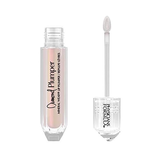 Physicians Formula Mineral Wear Diamond Lip Plumper Gloss, Dermatologist Tested, Light Pink Princess Cut