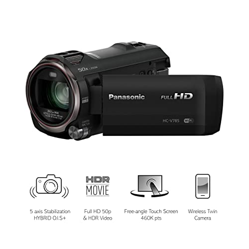 Panasonic HC-V785EG-K Camcorder (Full HD Video, 20x Opt. Zoom, Opt. Bildstabilisator, WiFi, Full HD Zeitlupe) schwarz – Bild 4