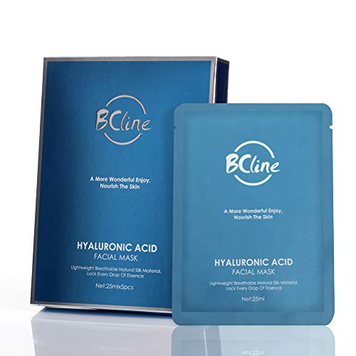 BC Hyaluronic Acid Serum Full Face Mask Highest Quality Anti-Aging Super Hydration Skin-Care Silk Facial Mask 5 Pack