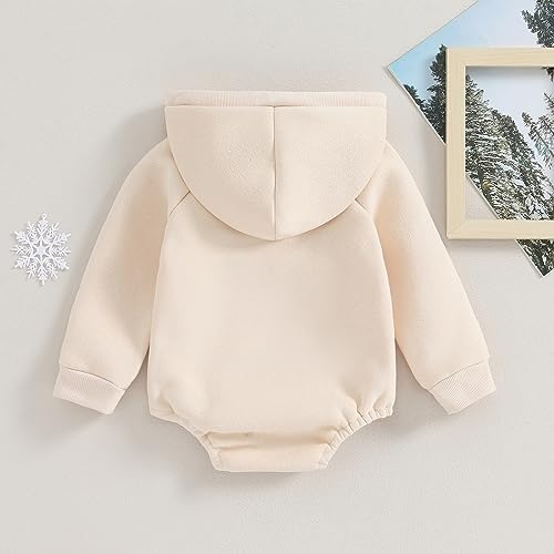 FYBITBO Infant Baby Boys Girls Clothes Fall Winter Hoodie Romper Long Sleeve Sweatshirt Onesie Warm Outfit Cute Clothing3
