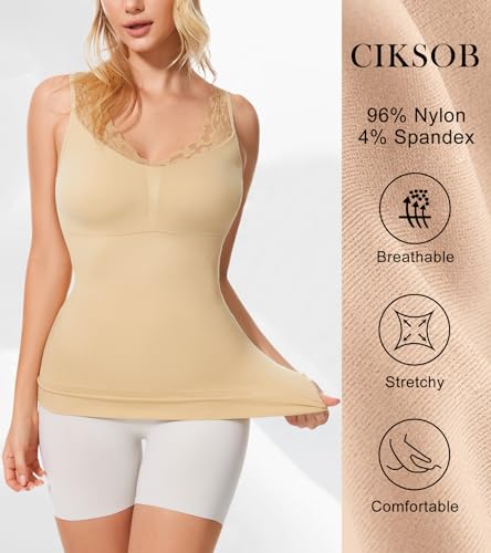 Image of Compression Tank Tops Shapewear For Women Slimming Camisole Tummy Control Tube Tops Body Shaper
