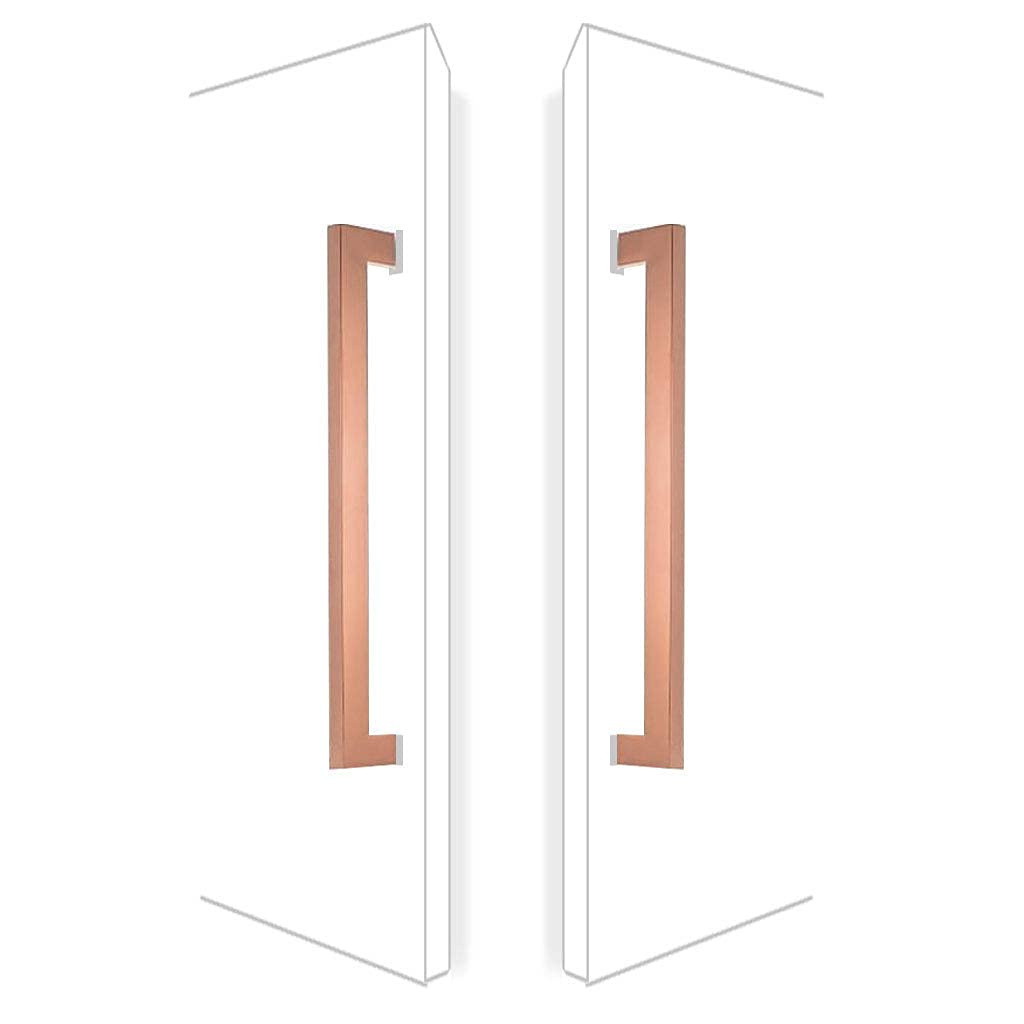 Poignée de porte rectangulaire en H pour entrée moderne de bureau et maison