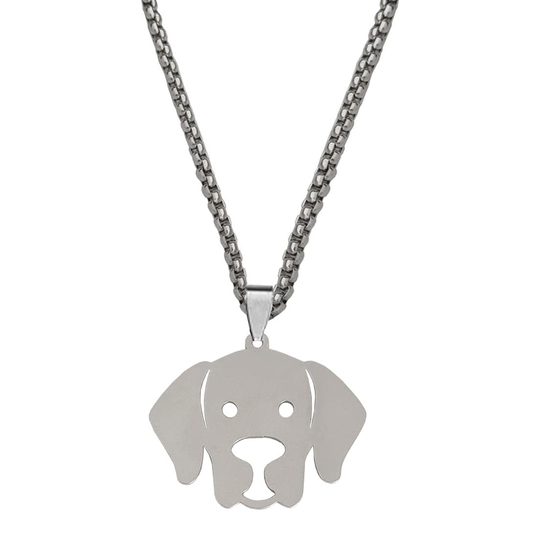 Personalised Dog Animal Gift for Pet Lover Silver Stainless Steel Pendant Necklace Chain For Men And Women-image-2