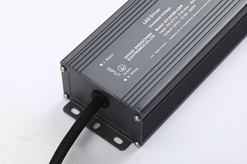 Minxue 300W 24V LED Power Supply, IP66 Waterproof Outdoor Driver, AC 110-277VAC to DC 24V 12.5A Low Voltage Transformer with UL Certification for LED Light, Computer Project, 10X4X1-3/4 Inch by Minxue - Image 6