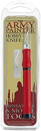 The Army Painter Hobby Knife - Stainless Steel Craft Knife with Soft Grip and 5 Extra Precision Blades - Craft Knife Set, Art Knife & Mouldline Remover for Metal and Plastic Miniatures
