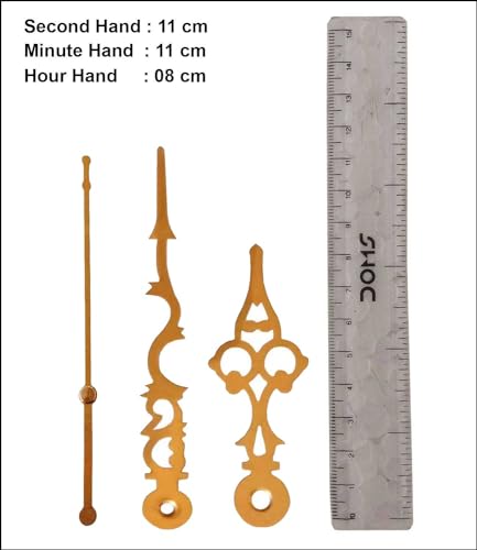 Image of Ajanta Mfg. Ormove Quartz Battery Operated Plastic Ticking Wall Clock Machine with Antique Needle Hands for Wall Clock (55 x 55 x 16mm) (Golden)