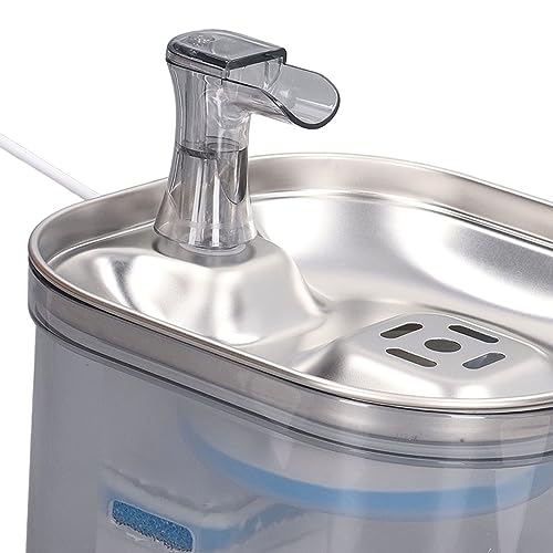 Fuente automática de agua para gatos, acero inoxidable miniatura 6