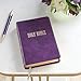 KJV Holy Bible, Large Print Compact Bible, Purple Faux Leather Bible w/Ribbon Marker, Red Letter Edition, King James Version