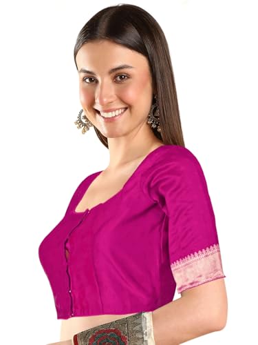Image of Chandrakala Casual Blouses for Women Sarees,Readymade (B186-P)
