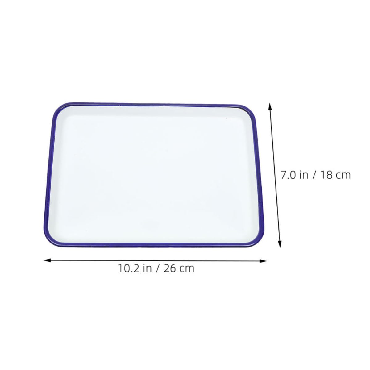 VALICLUD 4 Pezzi Set Teglia da Forno Smaltata Vintage Bianca 26x18cm in Smalto Resistente, Facile da Pulire, per Cucina e Conservazione Medica