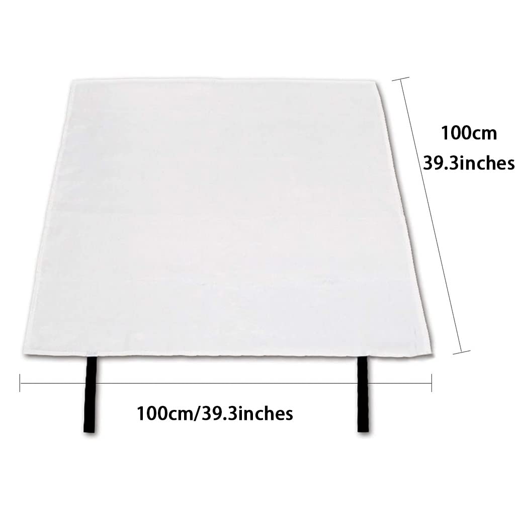 Feuerlöschdecke Neue Wiederverwendbare Feuerfeste Decke, Nano-Glasfaser-Notfalldecken, Hochtemperaturbeständige Survival-Decke, Für Einkaufszentrum Garage (Color : Weiß, Size : 39 * 39inches)