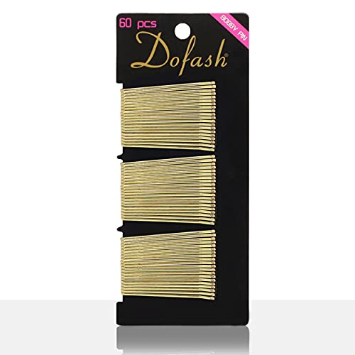 Dofash 5Cm/2In Straight Bobby Pins Blonde Hair Small Hair Pins Flat Hair Pins Decorative Hair Accessories For Women Girls 60 Count/Card #TOP8
