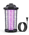 Bug Zapper Indoor Outdoor, Fly Trap Mosquito Trap with 4200V High-Voltage Grid & 6.5 ft Power Cord, Mosquito Zapper, Fly Killer & Fly Zapper with Replaceable Lamp Tube