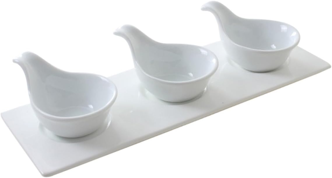 Ceramic Sauce Dish Set Caviar Spoons Serving Bowls for Party Dishwasher Safe Elegant Kitchen Supplies
