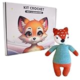 Aniyarns - Kit Crochet Renard Roxy (Niveau Facile) - Peluche Amigurumi Roux -...