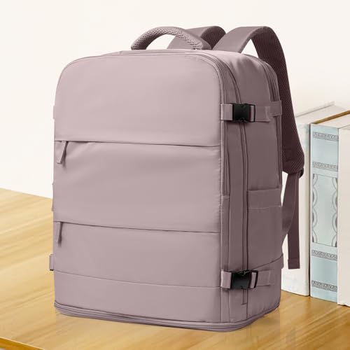 Image of coowoz Large Travel Backpack Carry On for Women Man Waterproof Gym Backpacks with Laptop Compartment Mochila de Viaje Teacher Personal Item Backpack Rucksack Airplane Accessories Must Haves Lotus Pink
