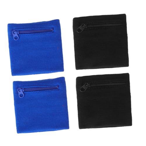 Pulseras deportivas transpirables con bolsillo para llaves Alipis