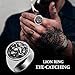 SOBHART Mens Signet Ring Stainless Steel Silver Lion Head Statement Rings Jewelry for Men Size 10