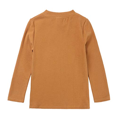 2Pcs Kids Boys Girls Cotton Pajamas Set, Toddler Solid Snug Fit Sleepwear Long Sleeve Tops + Elastic Pants2