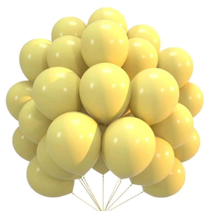 Globos de látex grueso para fiestas de padrino pastel para mujeres y niñas, fiesta de cumpleaños, baby shower, graduación, aniversario, picnic, decoración para uso en interiores y exteriores (amarillo