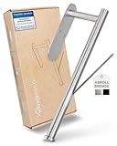 Küchenrollenhalter ohne Bohren [MIT Abroll-Bemse] einhändig Abreißen & kein Nachrollen der Küchenrolle I Silber I selbstklebend für Wand & Schrank I aus Edelstahl I Küche