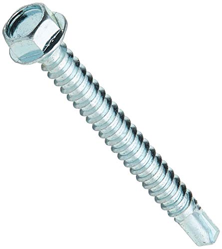 The Hillman Group 560366 12-14-Inch x 2-Inch Washer Head Self Drilling Screw, 100-Pack