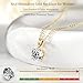 RAPRGOLD 14K Solid Yellow Gold Moissanite Pendant with Sterling Silver Chain, 2.0CT 8mm Round Cut Solitaire Moissanite Necklace Fine Jewelry Anniversary Birthday Christmas Gifts for Women Her Wife