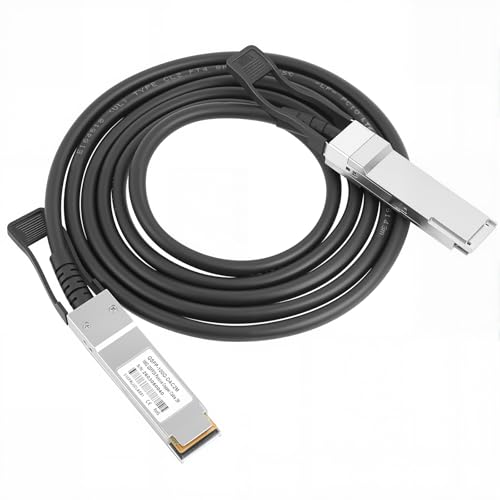 Euqvos 100GBASE-CR4 1-Meter (3.3ft) QSFP28 to QSFP28 Passive Direct Attach Copper Cable (DAC) 30AWG for Cisco QSFP-100G-CU1M Ubiquiti Supermicro and More