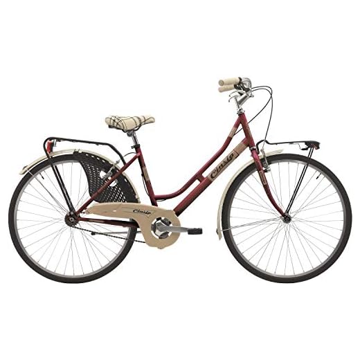 Cicli Cinzia Bicicleta decoville Mujer, Marco de Acero, 6 velocidades, 26 Pulgadas, tamaño 44, Pastel Yellow