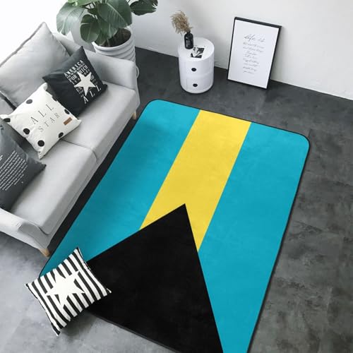 Tapis drapeau des Bahamas 203x147 cm lavable pour salon et balcon - 5