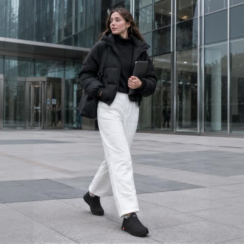 Image of SHIBEVER Winter Boots for Women Warm: Comfortable Slip on Ankle Snow Boots
