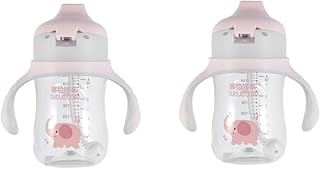 ibasenice 2 Pçs Copo De Aprendizagem Copo De Treinamento Do Bebê Copos De Treinamento Para Bebês Copo De Beber Do Bebê Copo De Palha Do Bebê Copo De Água Portátil Copo De Água Com Alça