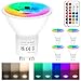 Produktbild REYLAX GU10 RGB LED Farbwechsel Lampen, 5W Warmweiß 3000K Dimmbar Glühbirne 50W Halogenlampen Gleichwertige, RGB LED Strahler Bunt, LED Spot Leuchtmittel mit Fernbedienung (4 Stück)
