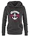 Produktbild Comedy Shirts - Küstenkind Anker - Damen Hoodie - Schwarz/Weiss-Pink Gr. XXL