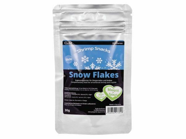 GlasGarten Snow Flakes Chard+Spinach | 30g - Aquarium Shrimp Snacks