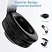 LETSCOM Bluetooth Headphones, 100 Hours Playtime Bluetooth 5.0 Headphones Over Ear with Deep Bass, Hi-Fi Sound and Soft Earpads, Built-in Mic, Wired/Wireless Headset for Home Office-Black