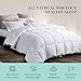 Martha Stewart Luxurious Goose Feathers Down Fiber Comforter Twin Size - Hotel Quality Hypoallergenic Comforter 100% Cotton All Seasons Medium Warmth 68 x 90 Inch(White)