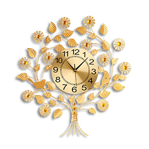 Horloge murale en fer forgé XJBTBA grand format pour décoration de salon