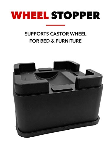 Iprimio Stackable Furniture Risers, Fits Caster Wheels - Square, 2 Inch Lift, Heavy Duty, 4 Pack, Up To 6000Lbs - Bed Raising Blocks - Safe, Sturdy Bed Lifts For College Dorm Rooms, Couches, Desks #TOP1