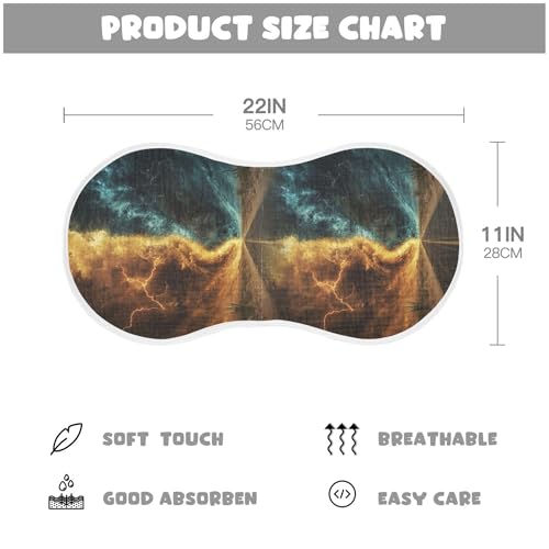 Kigai Highway Storm Baby Muslin Burp Cloths 2 Pack, Soft 4 Absorbent Layers Cotton Burp Rags for Newborn Girls Boys2