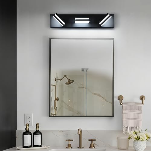 360° Rotate LED Bathroom Vanity Light Fixtures, 1300LM Acrylic Matte Black Vanity Lights for Bathroom, Modern Wall Lighting Fixtures Over Mirror Kitchen Living Room Hallway (Natural White Light 5000K) by Torondo - Image 8
