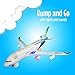 TotVelt Kids airplane A380 toy plane self driving bump & go Airbus - Contains Beautiful 3D Light and Jet engine - Changes Direction On Contact - For boys & girls age 3 - 8 years old Product Name