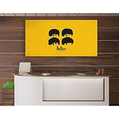 M2M Prints Impression sur toile The Beatles (127 x 76 cm) - Les Beatles, Paul McCartney, John Lennon, RIngo Starr, George Harrison M2M Prints Impression sur toile The Beatles (127 x 76 cm) – Image 3