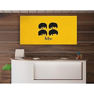 M2M Prints Impression sur toile The Beatles (127 x 76 cm) - Les Beatles, Paul McCartney, John Lennon, RIngo Starr, George Harrison M2M Prints Impression sur toile The Beatles (127 x 76 cm) – Image 3